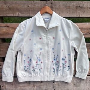 Vintage Alfred Dunner floral embroidered jacket 12 petite